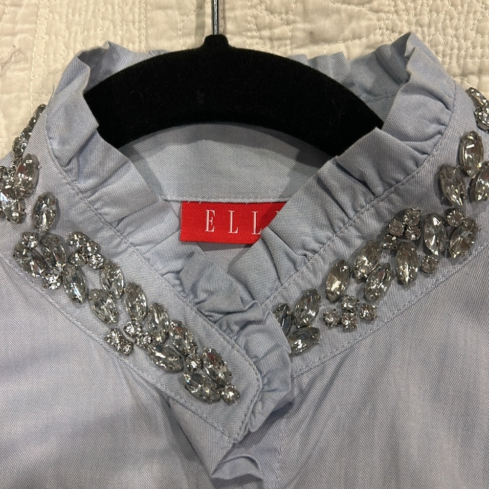 Beautiful and Very Feminine ELLE Jewel Embellished Top